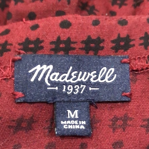 Madewell Tompkins Jumpsuit Size Medium Burgundy Print - Picture 8 of 13